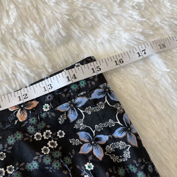 J. Crew Women’s Cotton Mirrored Floral Midi Lined Skirt Front Slit Size 10 - Picture 9 of 9